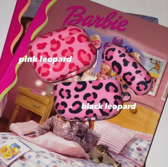 pink leopard airpod case