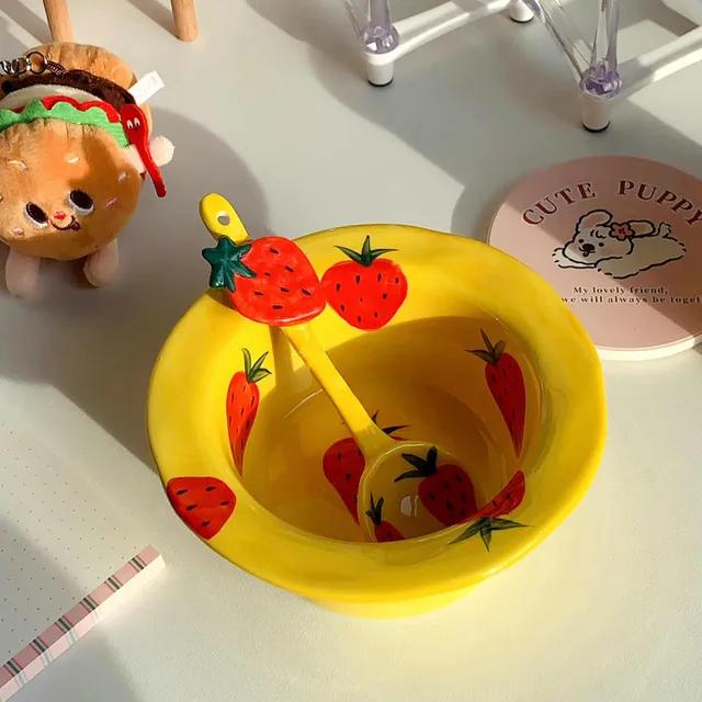 손잡이 그릭요거트볼 샐러드볼 귀여운시리얼볼 세트