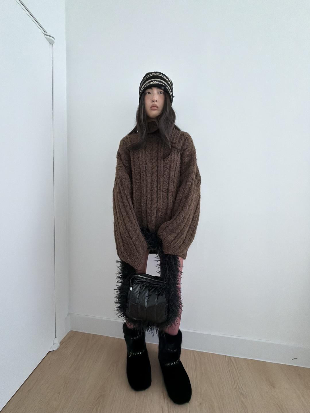 러빗 터틀넥 니트(3color)