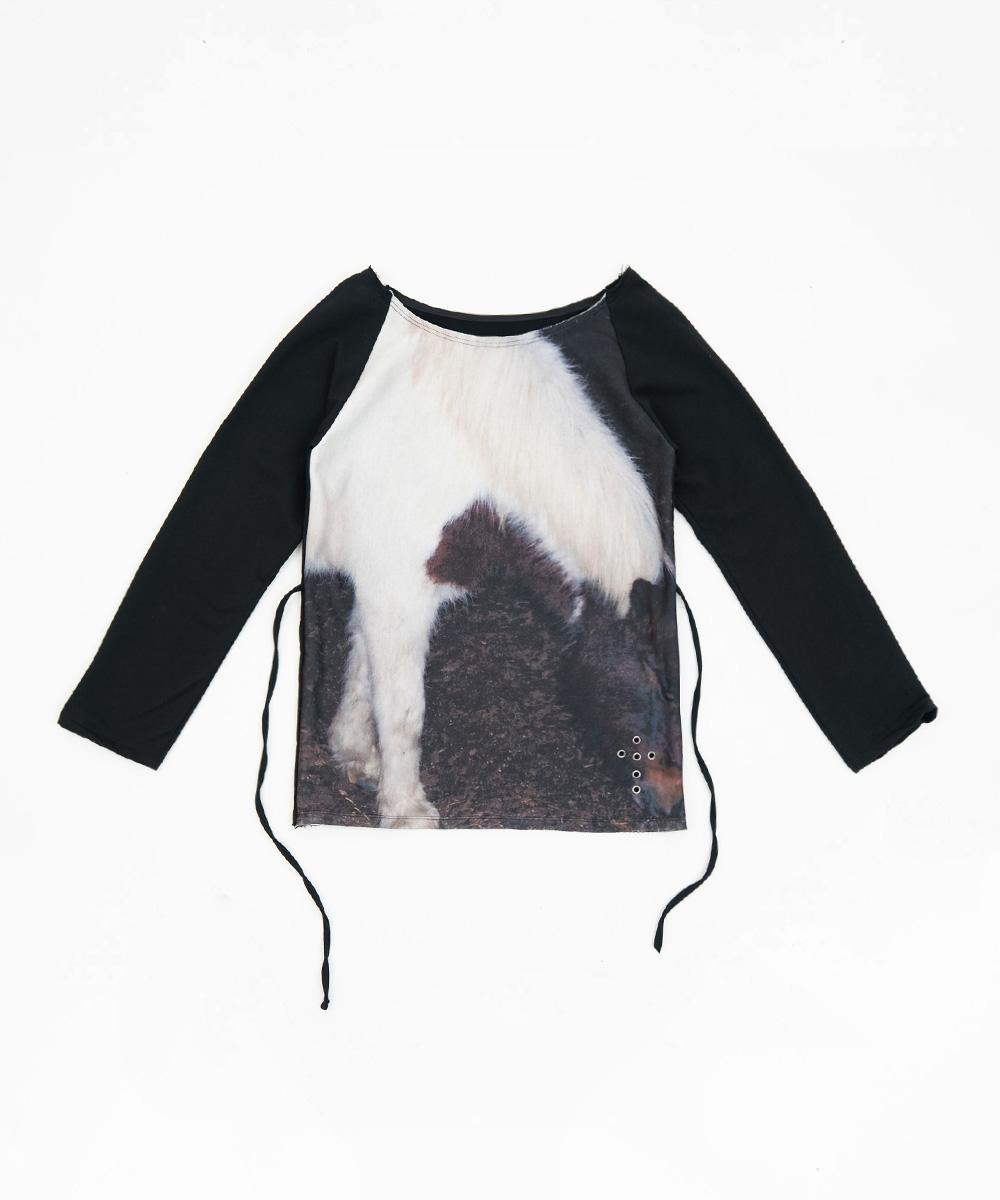 FURRY RAGLAN T SHIRTS [BLACK]