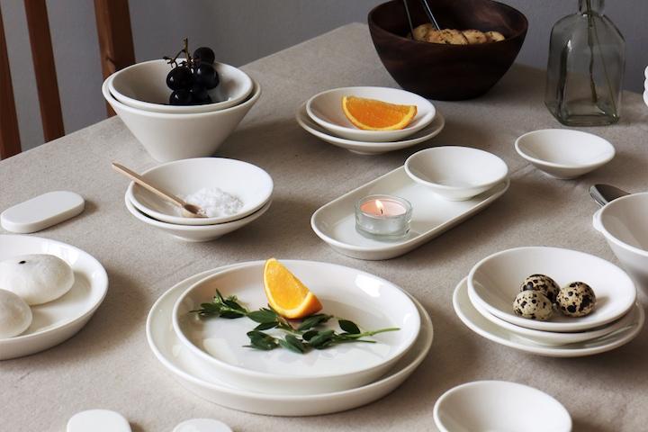 끌리메 크림화이트 심플 4인 그릇세트 26P