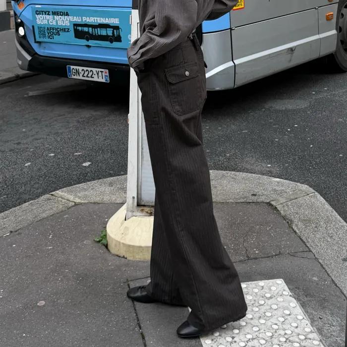 [8th] [기장선택] Herringbone Pocket Denim_Brown