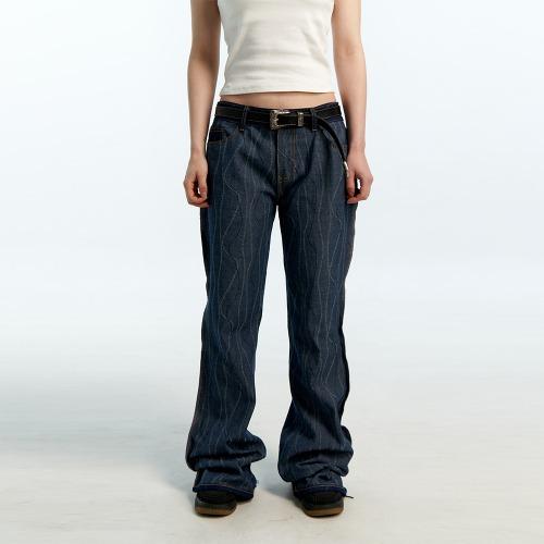 Back up wide jean (Mid blue)