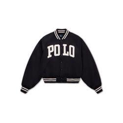 POLO RALPH LAUREN [7]로고 새틴 봄버 재킷-블랙