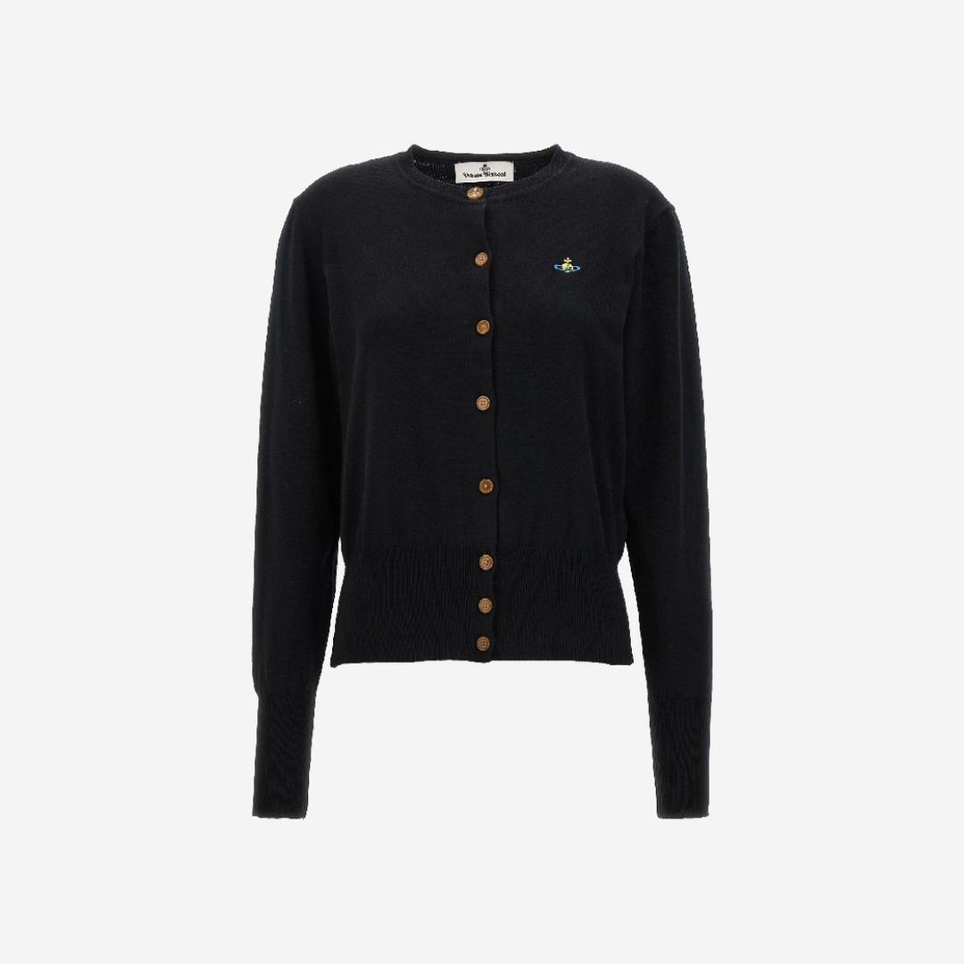 (W) Vivienne Westwood Bea Virgin Wool Cardigan Black
