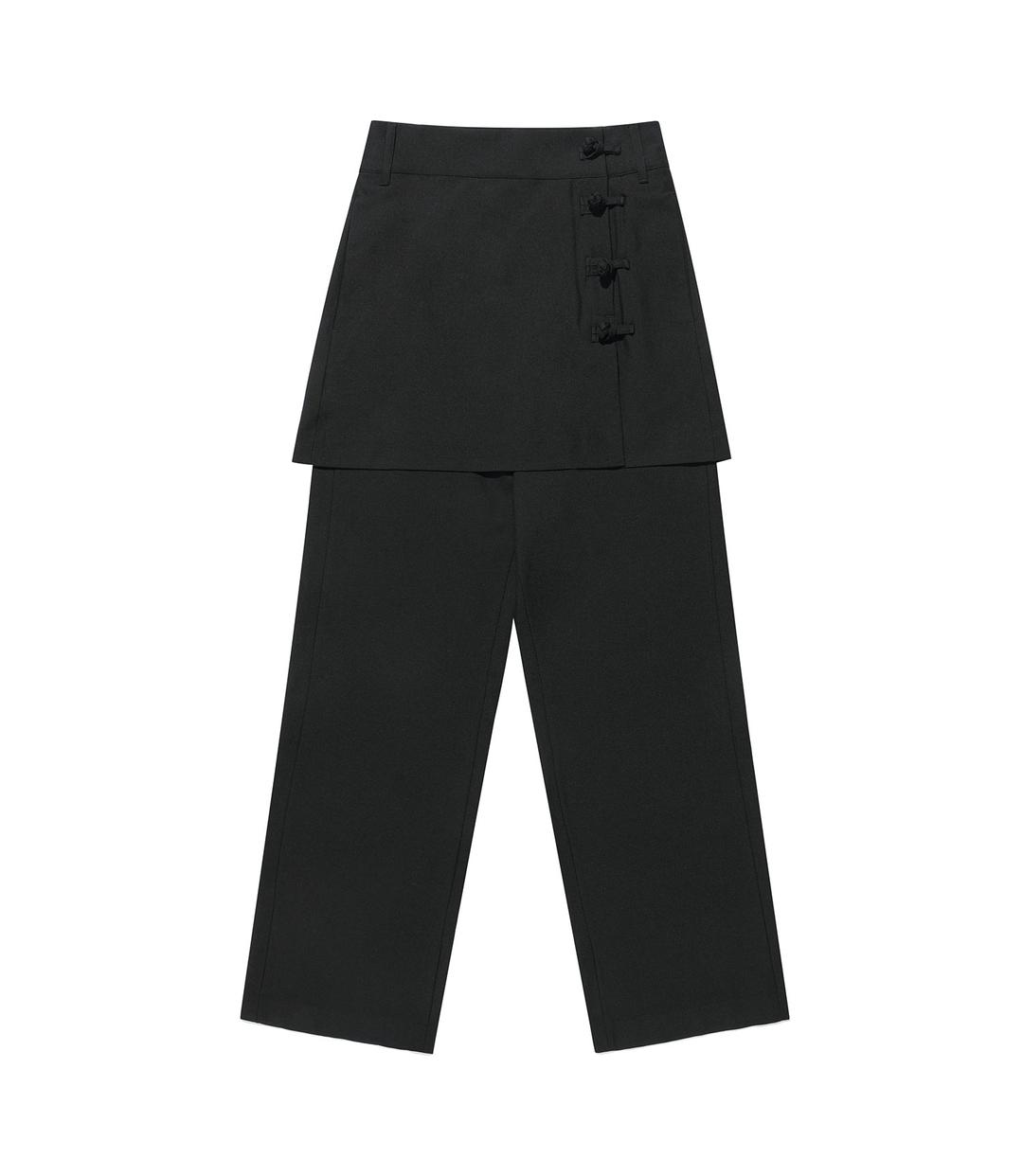 ffats lap skirt pants[black]