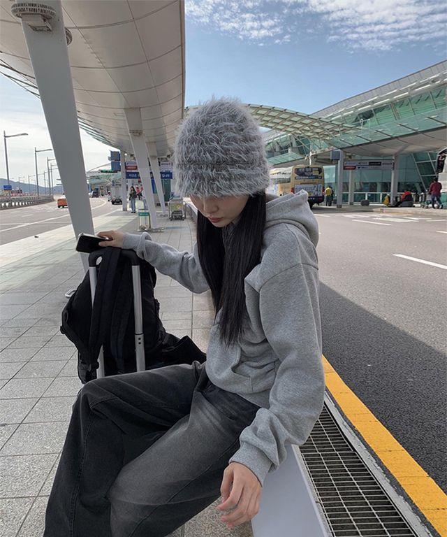 코기 플러시 버킷햇 모자