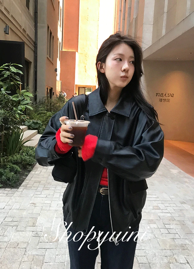 [오늘출발]Avis leather jacket (2color)