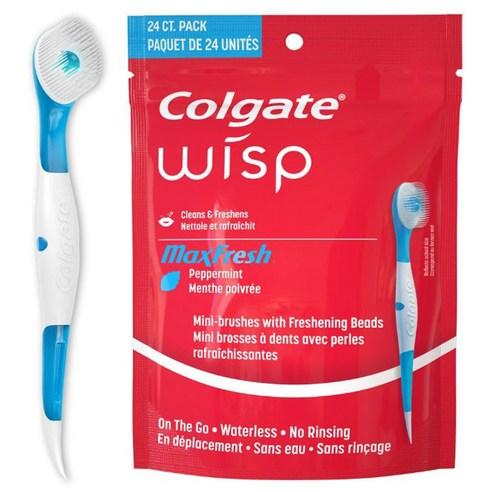 콜게이트 맥스 후레쉬 일회용 휴대용 미니 칫솔 24개입 - 치약/칫솔 | 쿠팡