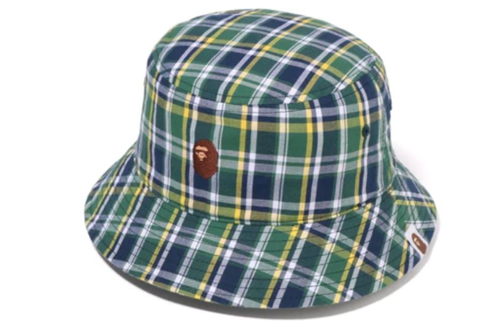 [베이프정품] 모자  미니 베이프 체크 버킷햇BAPE MINI BAPE CHECK BUCKET HAT