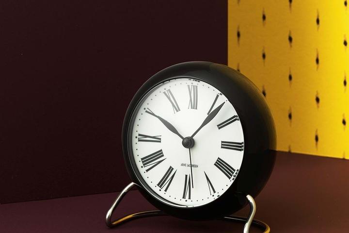 [해외] 탁상시계 로만 블랙 43671 지름 11cm