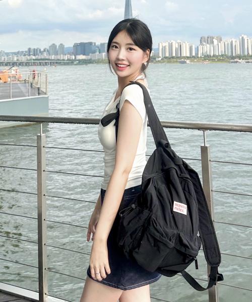 mini ver. Two pocket daily backpack_Black