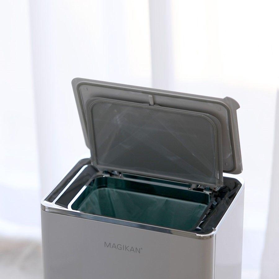 [매직캔] 신형 히포크롬 / 일반히포 듀얼오픈 폐달 휴지통 21L 27L 리필장착