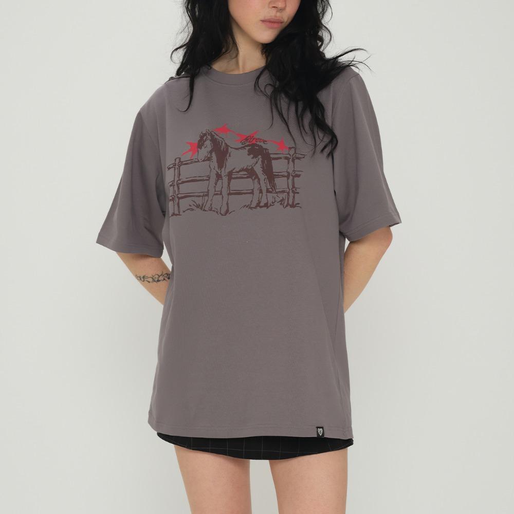 GRAPHIC T-SHIRTS (PONY CHARCOAL)