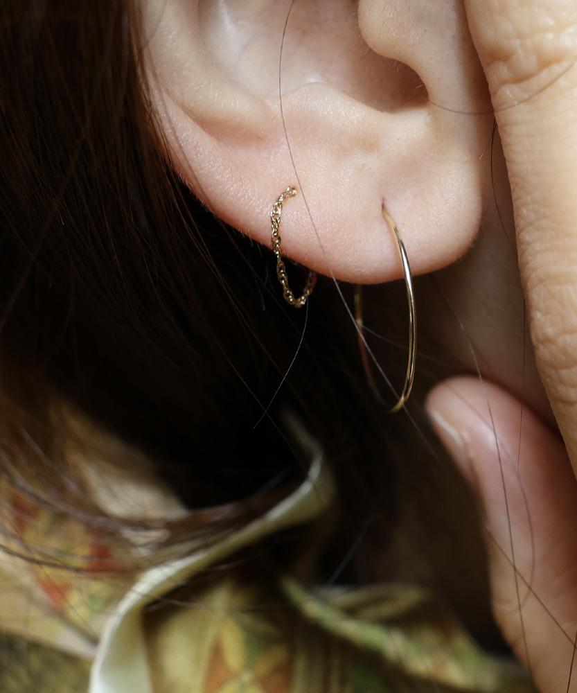 [Single] 14k Basic hoop Earring serise