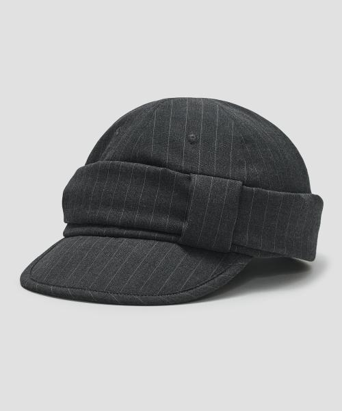 Striped Belted Cap [Charcoal]