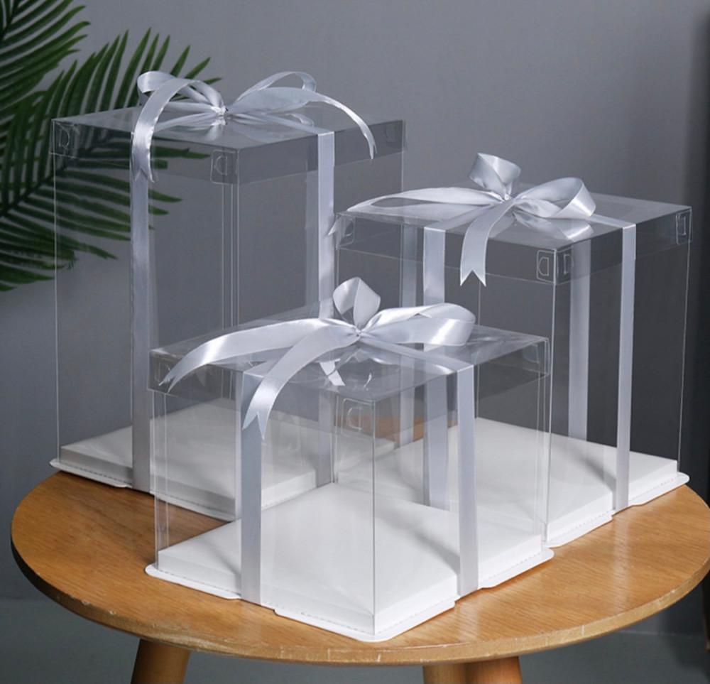 케이크 투명 선물 포장 박스 상자 케이스 꽃선물상자