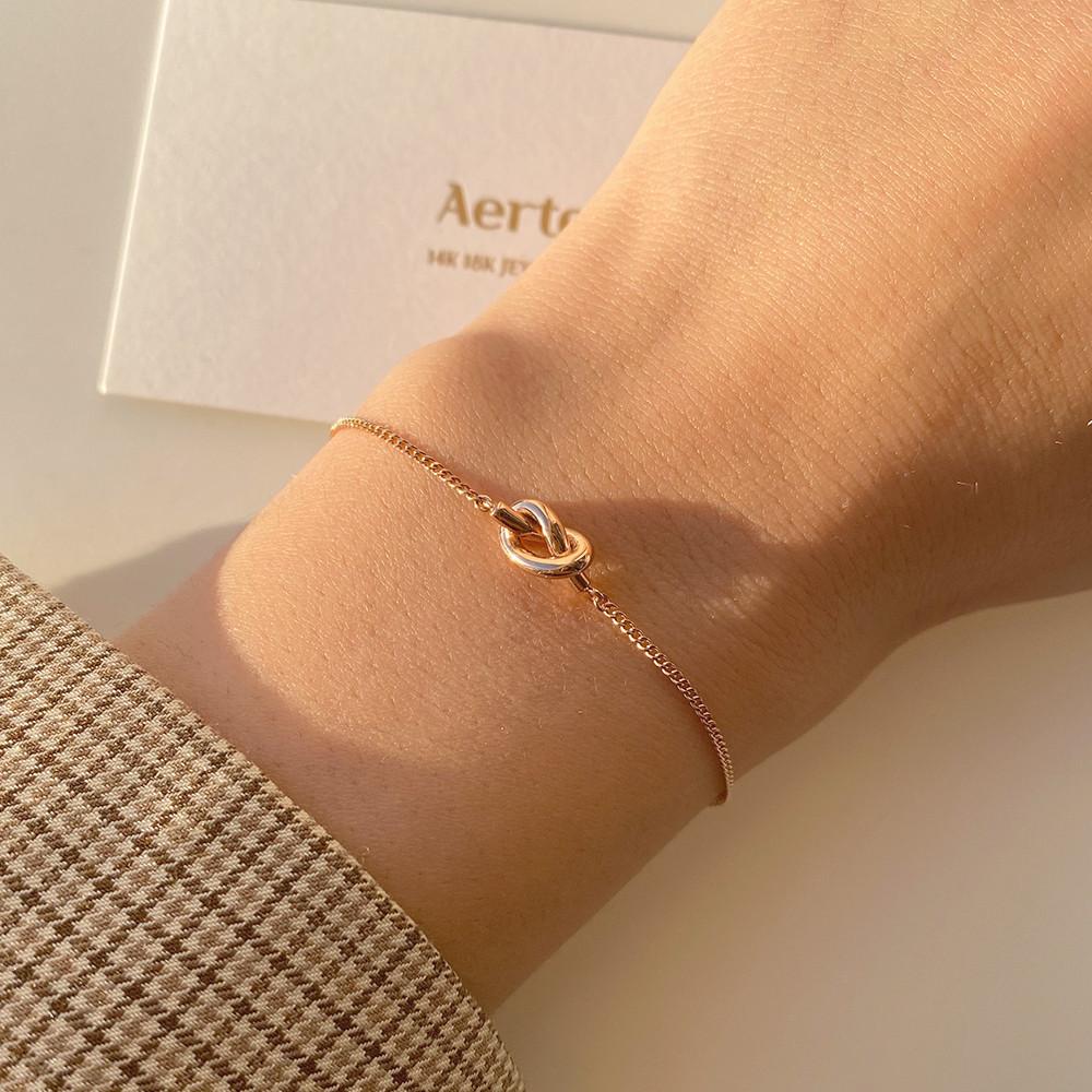 14k18k 프레즐 매듭 팔찌