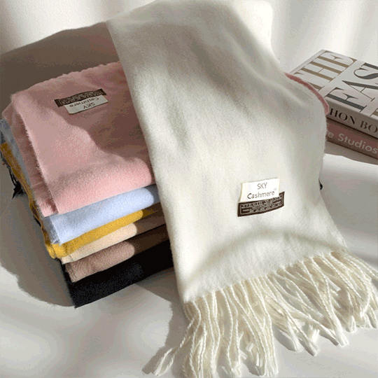 [최저가/1+1할인] 22년 신상 10컬러 도톰 버진울 100% 캐시미어 머플러 커플 목도리