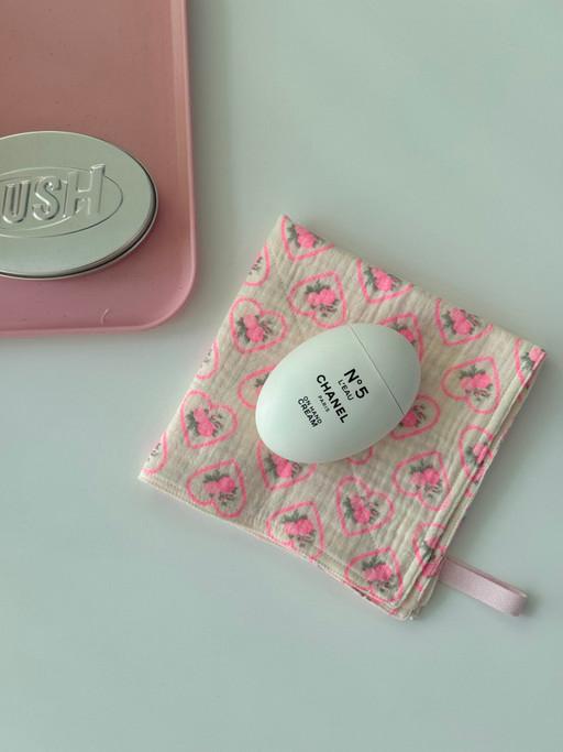 형광하트 양면거즈수건