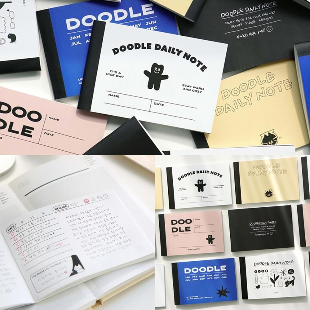 두들 데일리 미니 노트 휴대하기 좋은 한달 플래너 스케줄러 기록장
