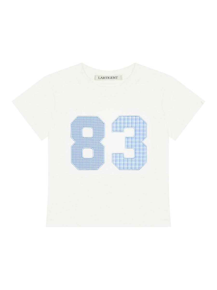 L18 PATCH T-SHIRT(WHITE BLUE)