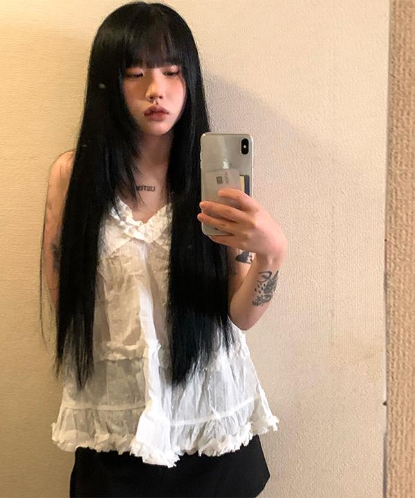 애니원모어 이지 레이스 레이어드 나시