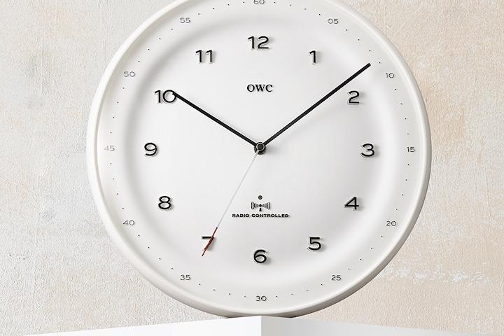 OWC플레이트 RC 전파수신 자동시간맞춤 신혼집 집들이선물 벽걸이벽시계 OWA-1011RC