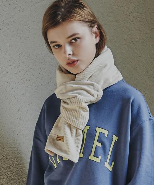 코듀로이 플리스 머플러(아이보리)