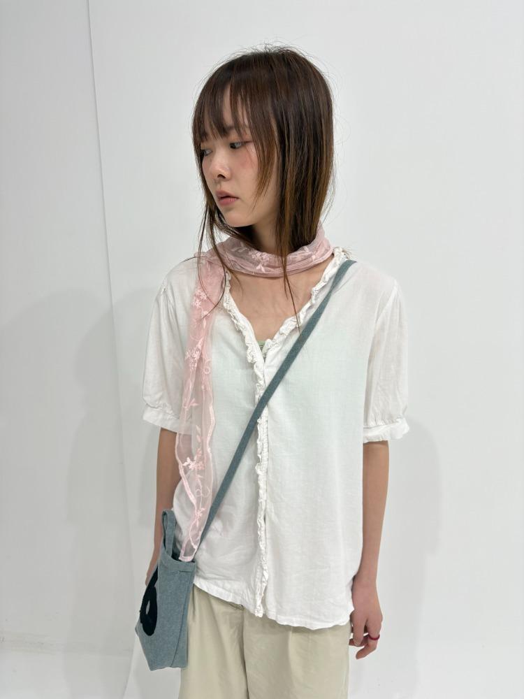 코지 프릴 블라우스