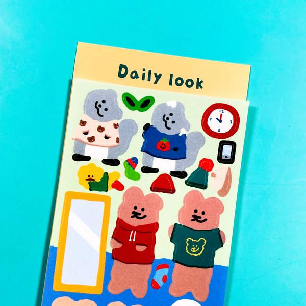 키치키치 데일리룩 리무버블 스티커