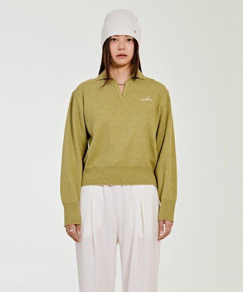 NEEDLE COLLAR KNIT_GREEN