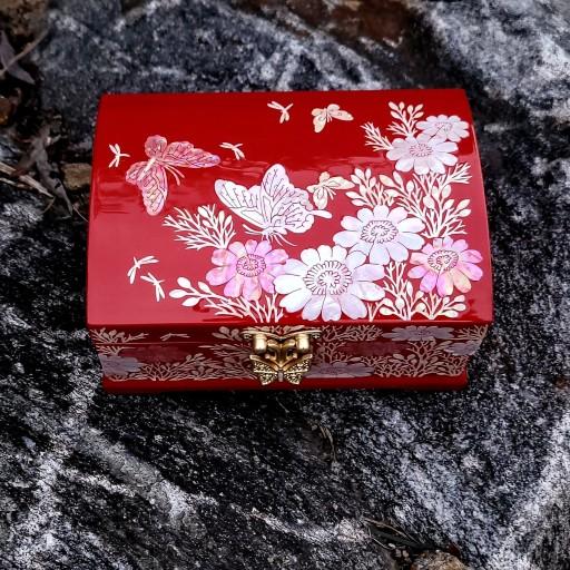 코스모스의 꿈 나전칠기 미니해적보석함 진주쉘