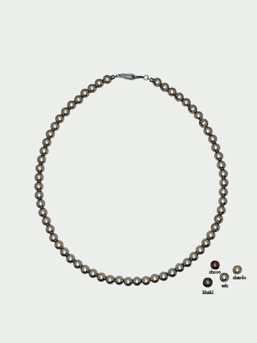 Champagne Pearl Necklace - Khaki & Ash [4 Colors]
