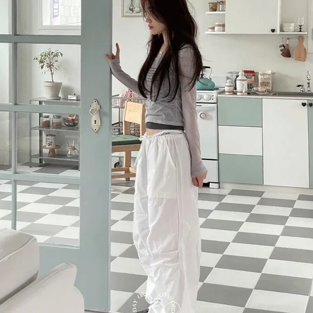 셀티 리본 스트링 투웨이 와이드 조거 코튼 포켓 롱팬츠 3color