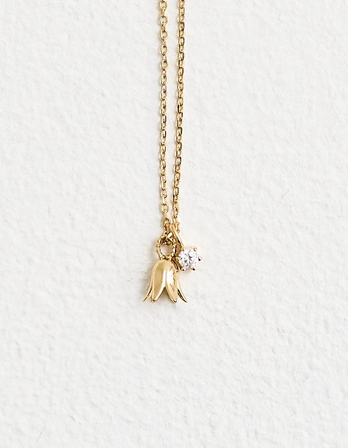 [14k gold] Blue bell necklace (스톤)