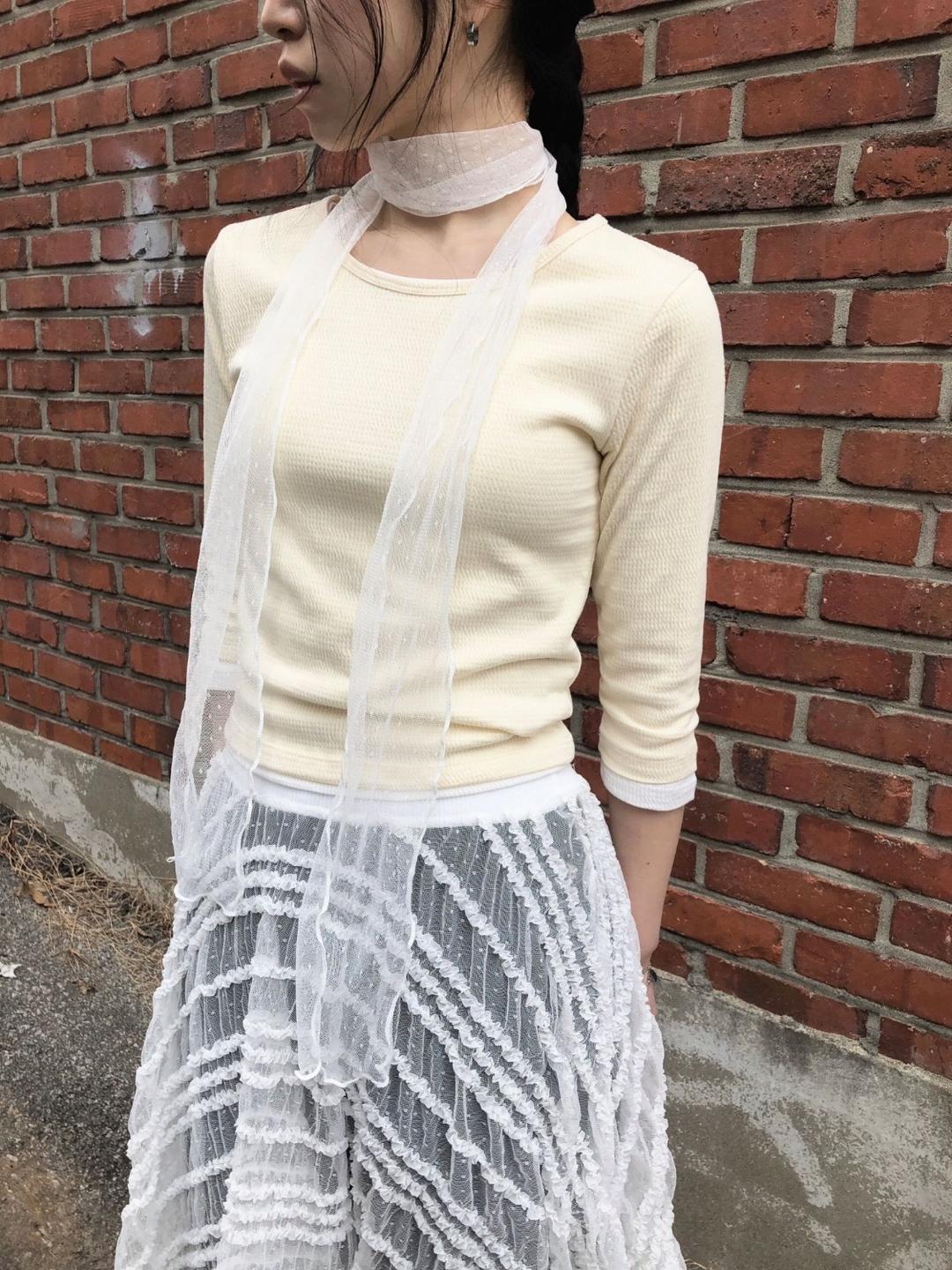 vanilla waffle t-shirt (4color) / 바닐라 와플 티셔츠