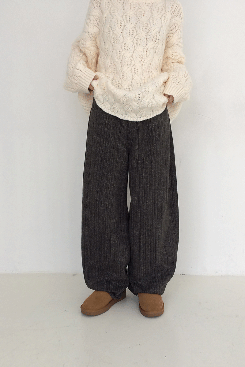 도루 스트라이프 보카시 벌룬팬츠