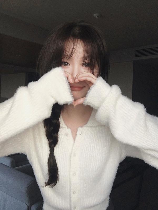 슬로우앤드 [오늘드림🚚/베스트재입고] made. 여리핏 소프트퍼 카라가디건 - 4 color