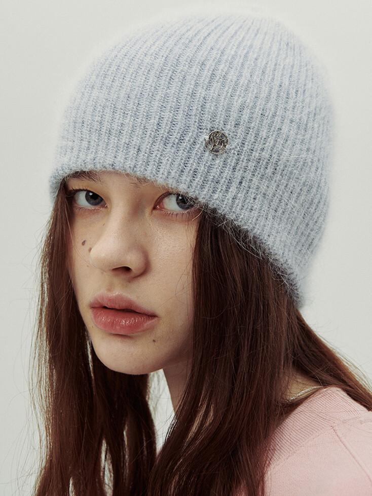 LOGO EMBLEM ANGORA BEANIE