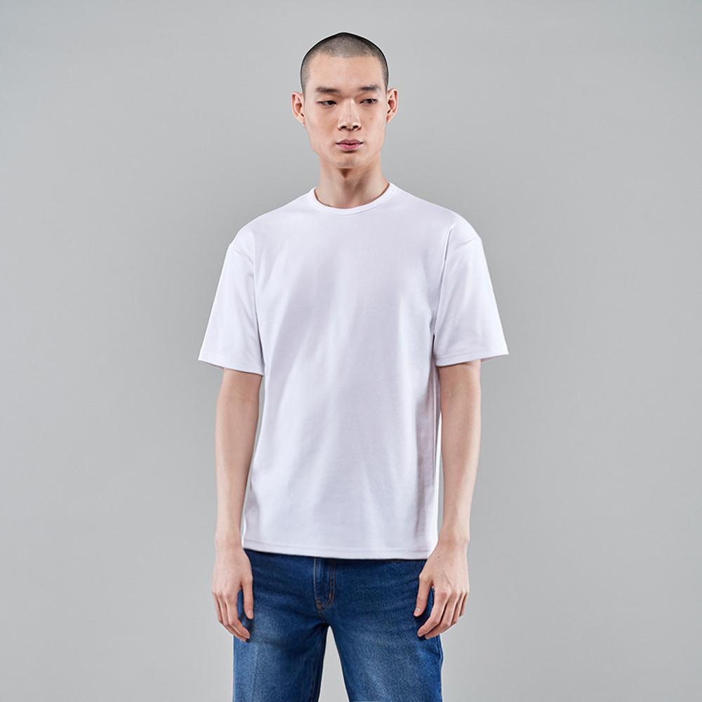 (유핑 골드라벨) 세미오버핏 크루넥 티셔츠 (기본형)