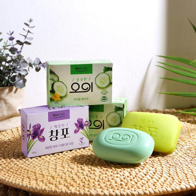 크리오 우유비누 100g 12개입(오이 살구 창포) 외 때비누 2종