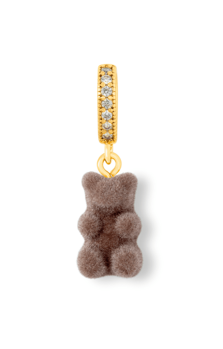 Velvet Nostalgia Bear - Pave connector - Latte