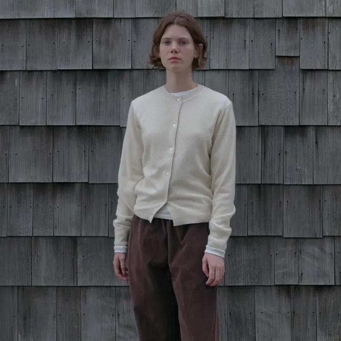 폭스 울 라운드 가디건 (오트밀)