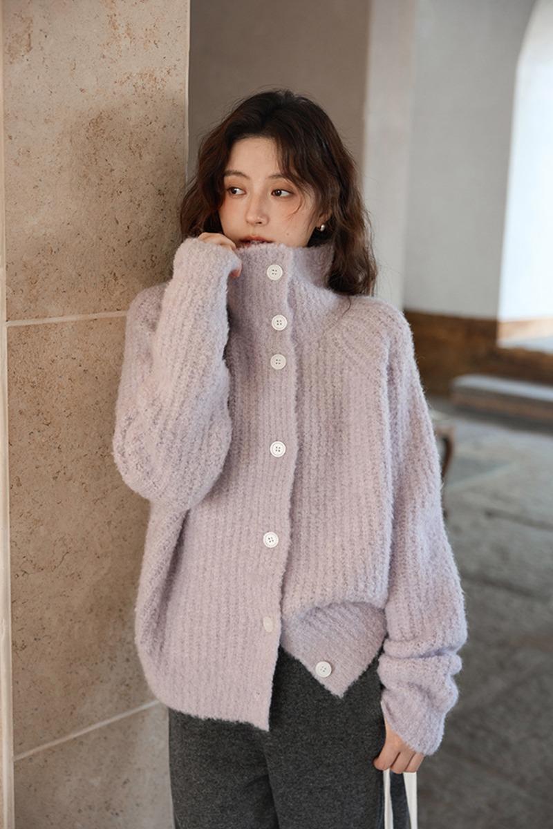 [pre-order] 베니 하이넥 부클 가디건