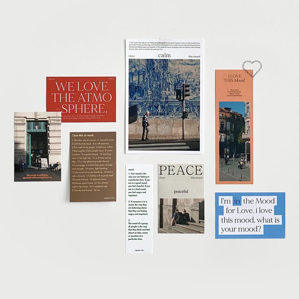 mood pack 무드 스티커 스티커팩 감성 여행 레터링 엽서