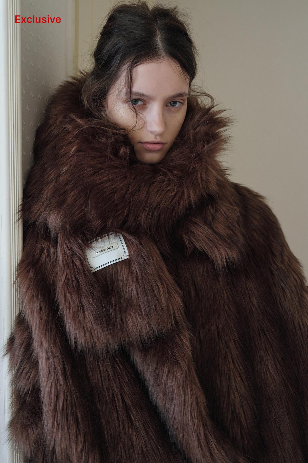 [EXCLUSIVE] FUR MUFFLER_BROWN