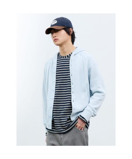 (UNISEX) 후드 카디건 라이트 블루