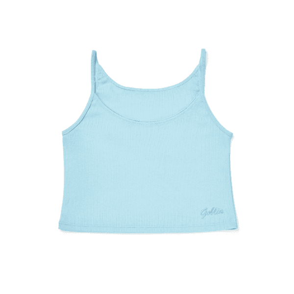 Lace Cropped Sleeveless Top(Blue)