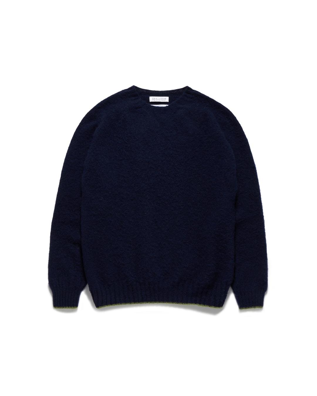 SHAGGY DOG CREWNECK SWEATER / NEW NAVY